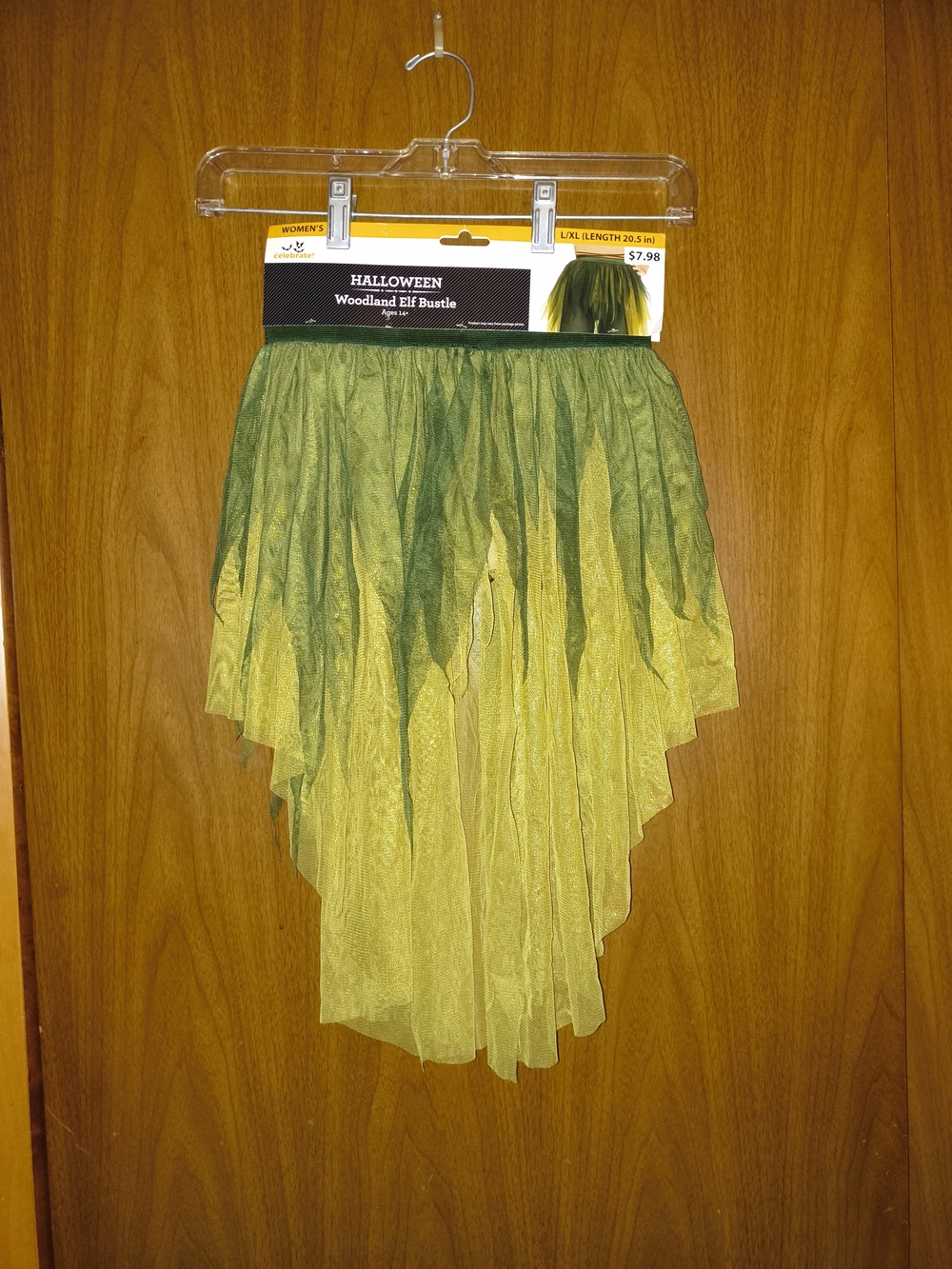 WAY TO CELEBRATE Woodland Elf Bustle Skirt Green Ombre Costume Size L/XL